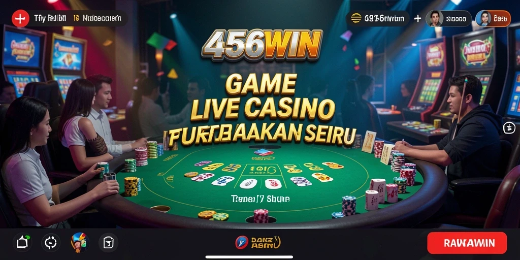 Screenshot gameplay Live Casino 456WIN menampilkan dealer profesional dan suasana mendebarkan.