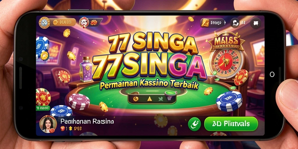 Screenshot utama 77SINGA menampilkan gameplay Kasino yang seru dan interaktif.