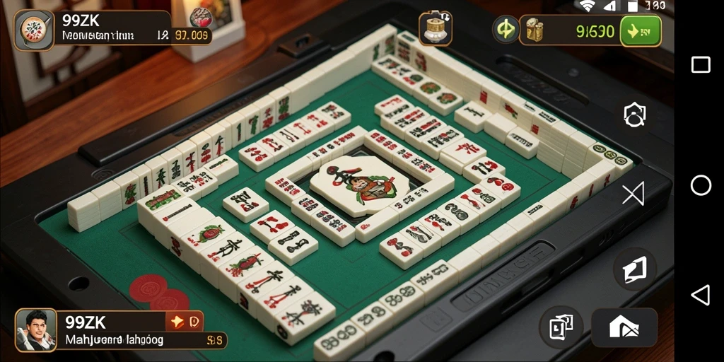 Tampilan gameplay Mahjong yang menegangkan dan menantang di 99ZK.