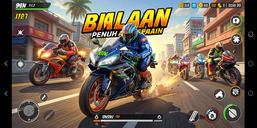 Tangkapan layar dari gameplay 9N9N yang mendebarkan.