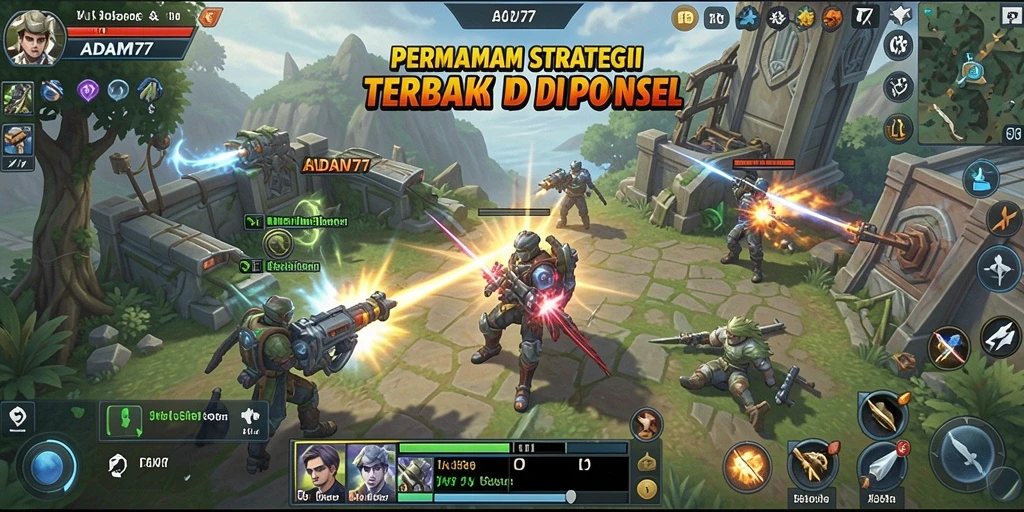 Tampilan gameplay menakjubkan dari ADAM77 dengan strategi yang mendebarkan.