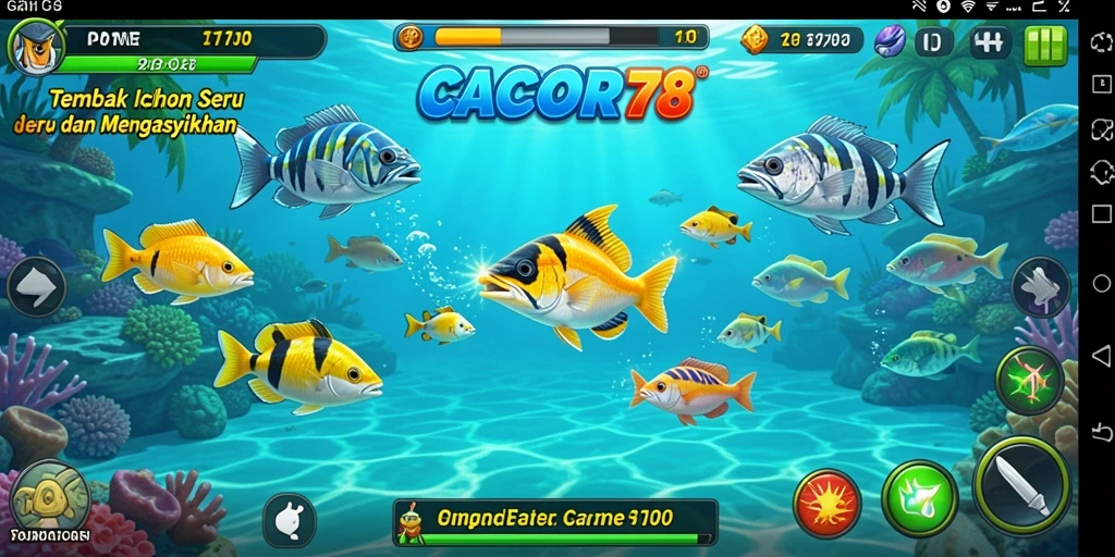 Tampilan seru gameplay CACOR78 dengan aksi Tembak Ikan.