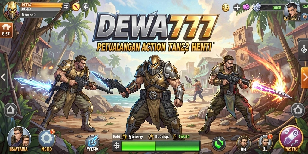 Gameplay action intens dari DEWA777 yang mendebarkan.
