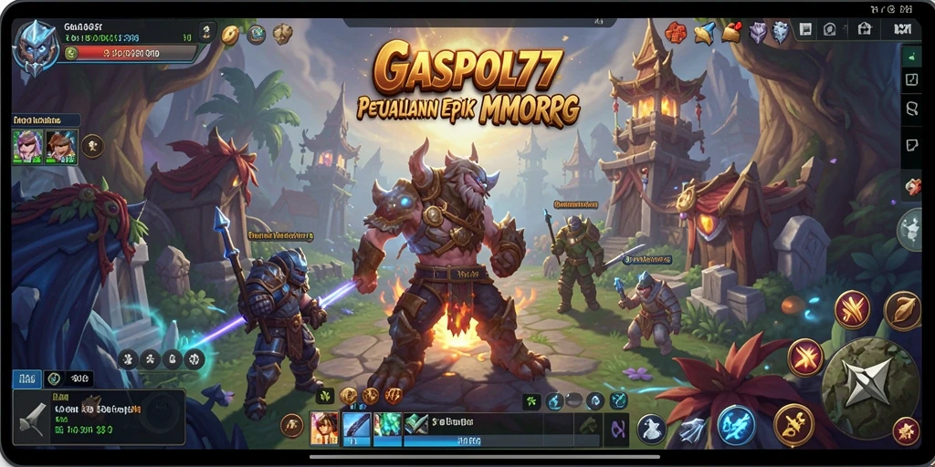 Screenshot GASPOL77 menampilkan aksi pertarungan yang seru dalam dunia MMORPG.