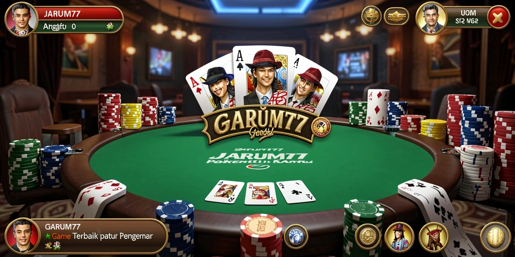 Tampilan gameplay poker yang menarik di JARUM77.