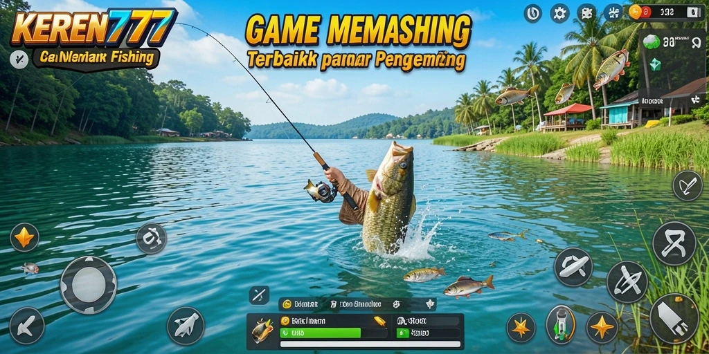 Tampilan gameplay menarik dari KEREN777 saat menangkap ikan.