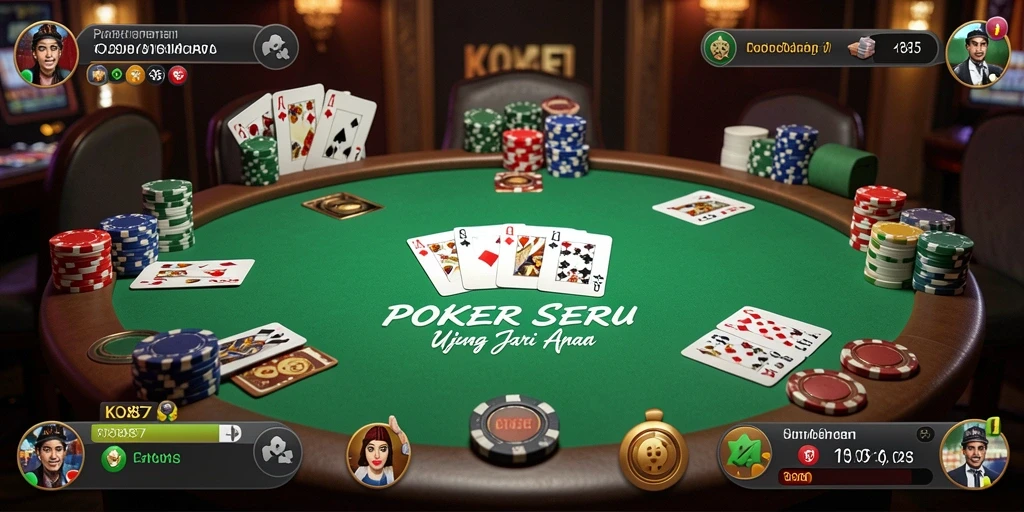 Tampilan gameplay KO857 yang menarik saat bermain poker.