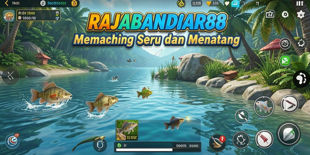 Tampilan gameplay <strong>RAJABANDAR88</strong> yang menarik dengan pengalaman memancing yang seru.