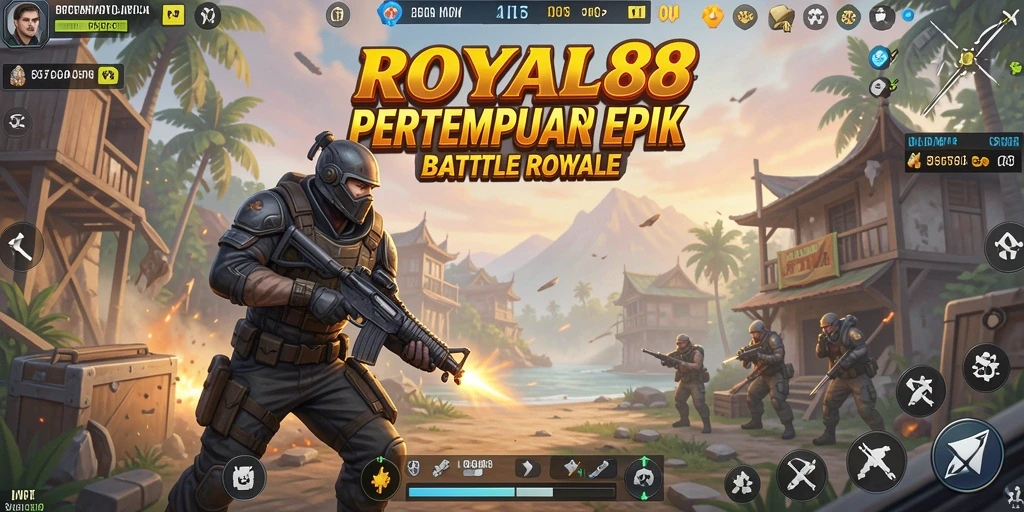 Gameplay seru dan intens di ROYAL88 dengan berbagai aksi pertempuran.