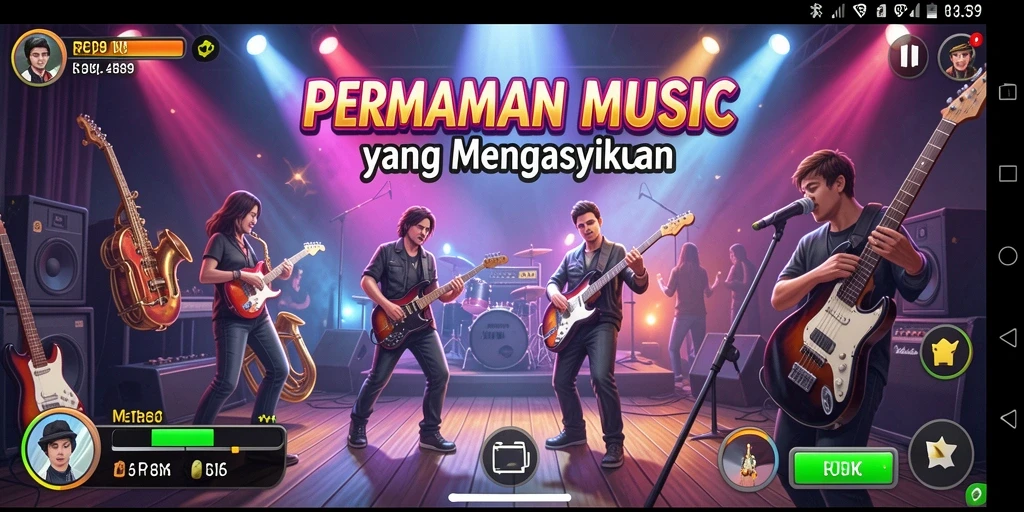 Tampilan gameplay RR89 yang penuh warna dan interaktif.
