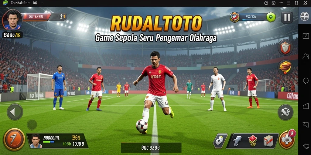 Tampilan gameplay seru di lapangan hijau RUDALTOTO.