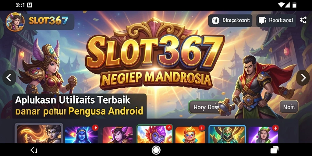 Tangkapan layar utama SLOT367 yang menunjukkan fitur utilitas dan optimasi.