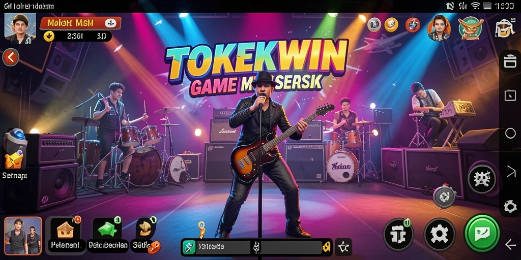 Tampilan seru gameplay musik di TOKEKWIN.