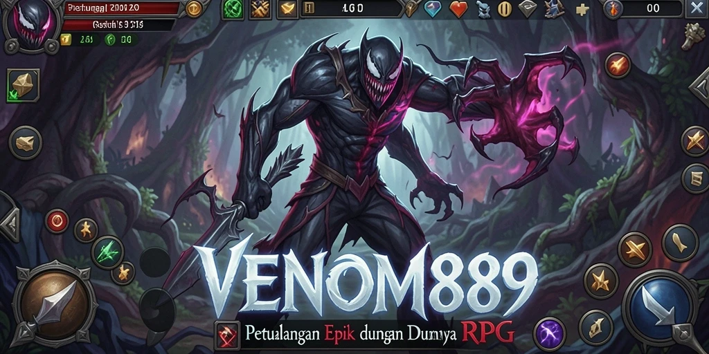 Tampilan gameplay RPG epik dengan grafis memukau.